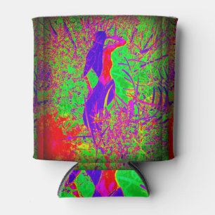 Groovy Retro Hippie lila Meerjungfrau Dosenkühler