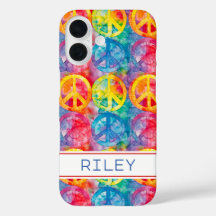 Groovy Retro Hippie Peace Sign Personalized