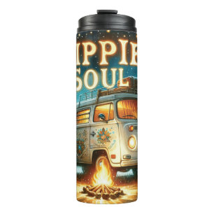 Groovy Retro Hippie Thermal Tumbler Thermosbecher
