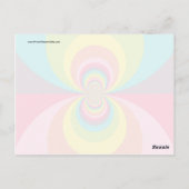 Groovy Retro Hippie Vintag Rainbow Kaleidoskop Postkarte (Rückseite)