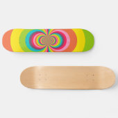 Groovy Retro Hippie Vintag Rainbow Kaleidoskop Skateboard (Horizontal)