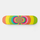 Groovy Retro Hippie Vintag Rainbow Kaleidoskop Skateboard (Horizontal)
