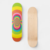 Groovy Retro Hippie Vintag Rainbow Kaleidoskop Skateboard (Vorderseite)