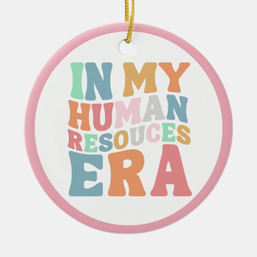 Groovy Retro Human Resources Erbe Berufliches Gesc Keramik Ornament (Vorne)