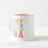 Groovy Retro Human Resources Erbe Berufliches Gesc Zweifarbige Tasse (Vorderseite Links)