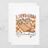 Groovy Retro I Liebe Herbstverhütung Funny Dankeskarte (Vorne/Hinten)