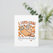 Groovy Retro I Liebe Herbstverhütung Funny Dankeskarte (Stehend Vorderseite)