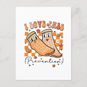 Groovy Retro I Liebe Herbstverhütung Funny Einladungspostkarte