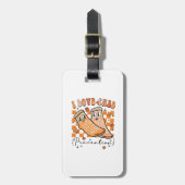 Groovy Retro I Liebe Herbstverhütung Funny Gepäckanhänger (Vorderseite vertikal)