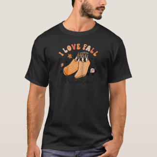 Groovy Retro I Love Fall Prevention Fall Physical  T-Shirt