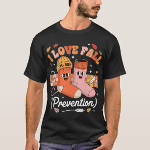 Groovy Retro Ich liebe Sturzpräventionstherapie T-Shirt