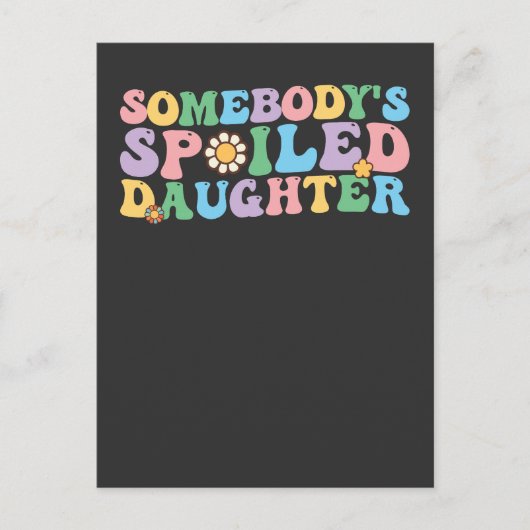 Groovy Retro Jones verwöhnte Tochter Einladungspostkarte (Vorderseite)