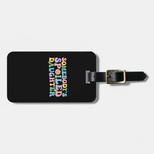 Groovy Retro Jones verwöhnte Tochter Gepäckanhänger (Vorderseite horizontal)