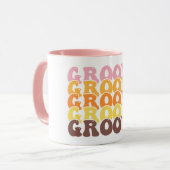 Groovy Retro-Kaffeetasse Tasse (Vorderseite Links)
