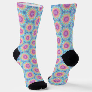 Groovy Retro Kaleidoskop Muster Farbe Socken