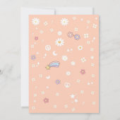 Groovy Retro Kids Birthday Invitation Einladung (Rückseite)