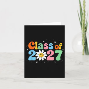 Groovy Retro Klasse 2027 Senioren Karte