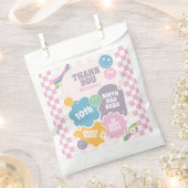 Groovy Retro lächelt Geburtstag Danke Geschenktütchen (Ausgeschnitten)