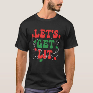 Groovy Retro Lasse s Lit Christmas Lights Drinki T-Shirt