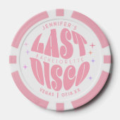 Groovy Retro Last Disco Bachelorette Weekend Party Pokerchips (Vorderseite)