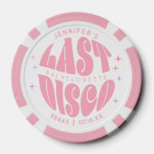 Groovy Retro Last Disco Bachelorette Weekend Party Pokerchips (Rückseite)