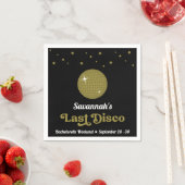 Groovy Retro Last Disco Bridge Junggeselinnen-Absc Serviette (Beispiel)