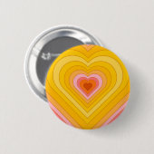Groovy Retro Layered Heart Button (Vorne & Hinten)