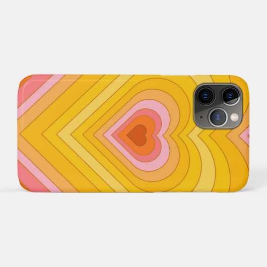 Groovy Retro Layered Heart Case-Mate iPhone Hülle (Rückseite (Horizontal))