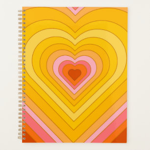 Groovy Retro Layered Heart Planer
