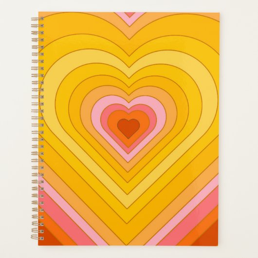 Groovy Retro Layered Heart Planer (Vorderseite)