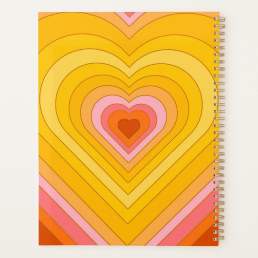 Groovy Retro Layered Heart Planer (Rückseite)