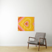 Groovy Retro Layered Heart Wandteppich (Beispiel (Horizontal))