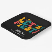 Groovy Retro Let's Fiesta Pappteller (Gewinkelt)