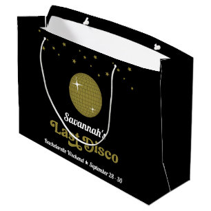 Groovy Retro Letzte Disco Braut Junggesellinnenabs Große Geschenktüte