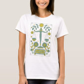 Groovy Retro Libra Horoskop Astrologie Grün T-Shirt (Vorderseite)