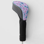 Groovy Retro Lila Daisy Pattern Golf Headcover (angewinkelt)