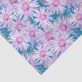 Groovy Retro Lila Daisy Pattern Seidenpapier (Detail)