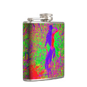 Groovy Retro lila Hippie-Meerjungfrau Flachmann (Rechts)