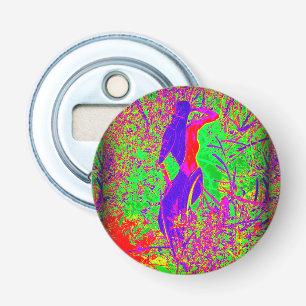 Groovy Retro lila Hippie-Meerjungfrau Flaschenöffner