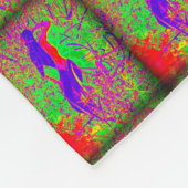 Groovy Retro lila Hippie-Meerjungfrau Fleecedecke (Ecke)