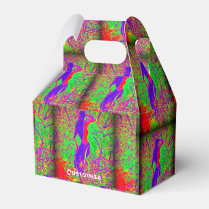 Groovy Retro lila Hippie-Meerjungfrau Geschenkschachtel