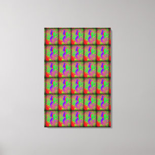 Groovy Retro lila Hippie-Meerjungfrau Leinwanddruck