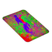 Groovy Retro lila Hippie-Meerjungfrau Magnet (Rechte Seite)