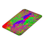 Groovy Retro lila Hippie-Meerjungfrau Magnet (Linke Seite)