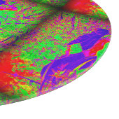 Groovy Retro lila Hippie-Meerjungfrau Schneidebrett (Ecke)