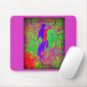 Groovy Retro lila Hippie mermaid Thunder_Cove Mousepad (Mit Mouse)