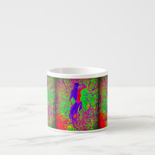 groovy retro lila Hippiemeerjungfrauen Espressotasse