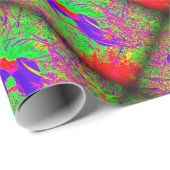 groovy retro lila Hippiemeerjungfrauen Geschenkpapier (Rolleneckpunkt)