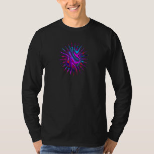 Groovy Retro Magenta Abstrakte Kunst und Kultur T-Shirt
