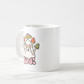 Groovy Retro Mashrooms Halloween Boo Ghost Niedlic Kaffeetasse (Vorderseite Links)